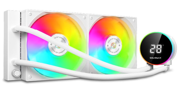 WATER COOLER SOLARMAX 240MM ARGB MODELO WC-W240S BLANCO